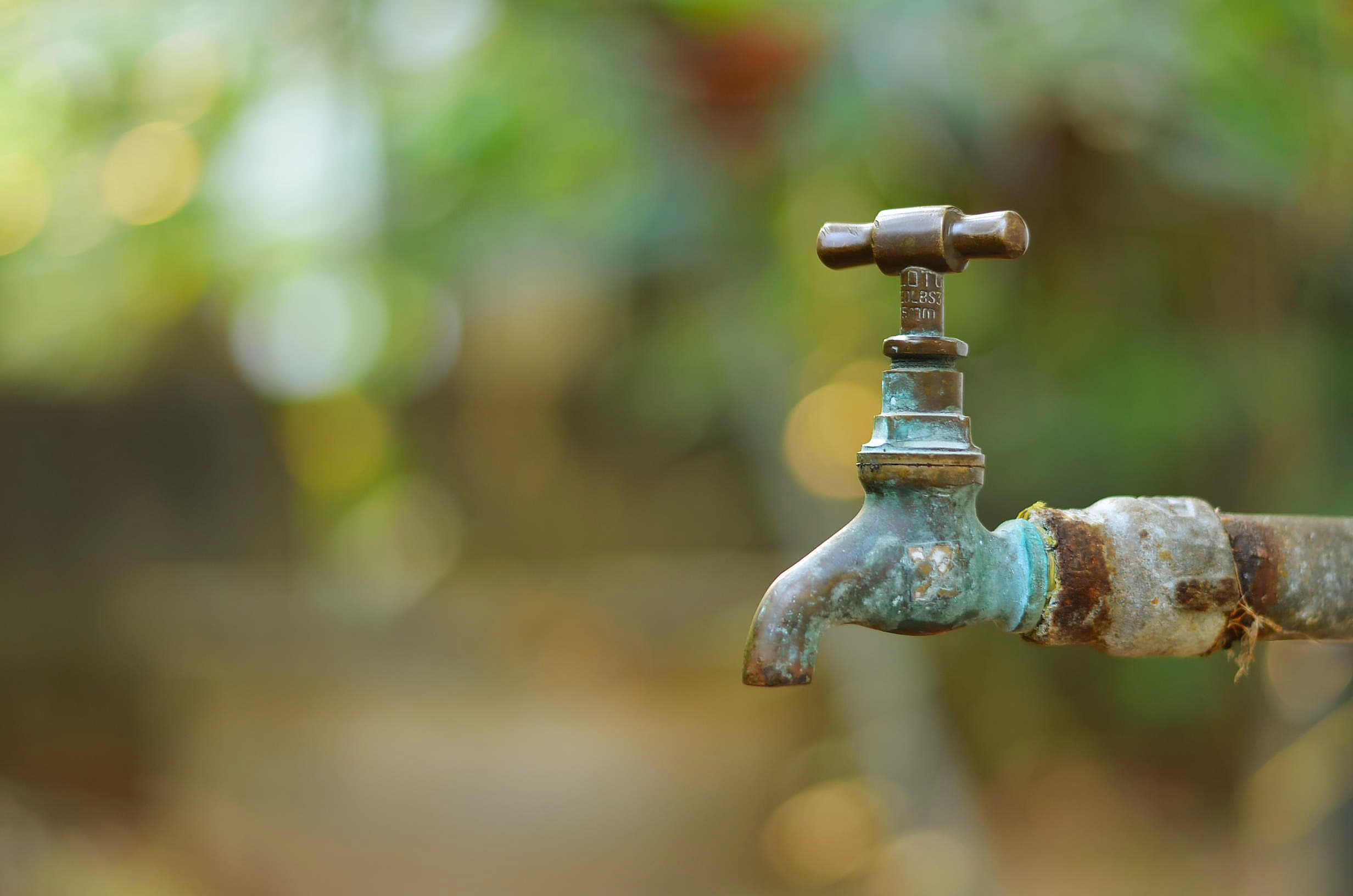 Weathered tap in a rural Kerala village