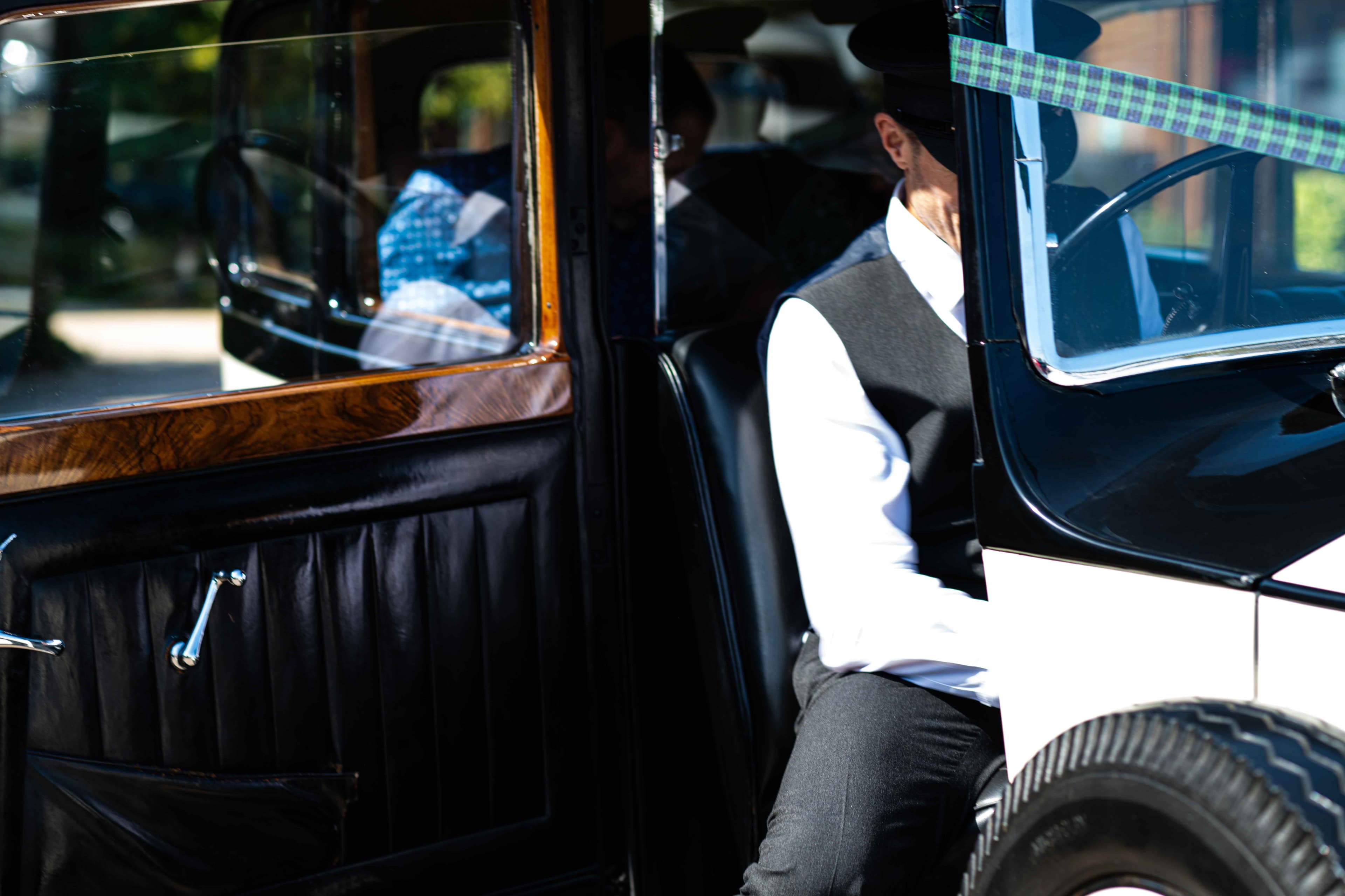 Vintage Rolls-Royce and chauffeur